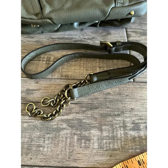 Oryany Olive Green Pebbled Leather Shoulder Fold Over Hobo Handbag - Picture 11 of 11